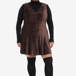 Thorn & Fable Brown Corduroy Tank Dress Plus Size- Size 5XL